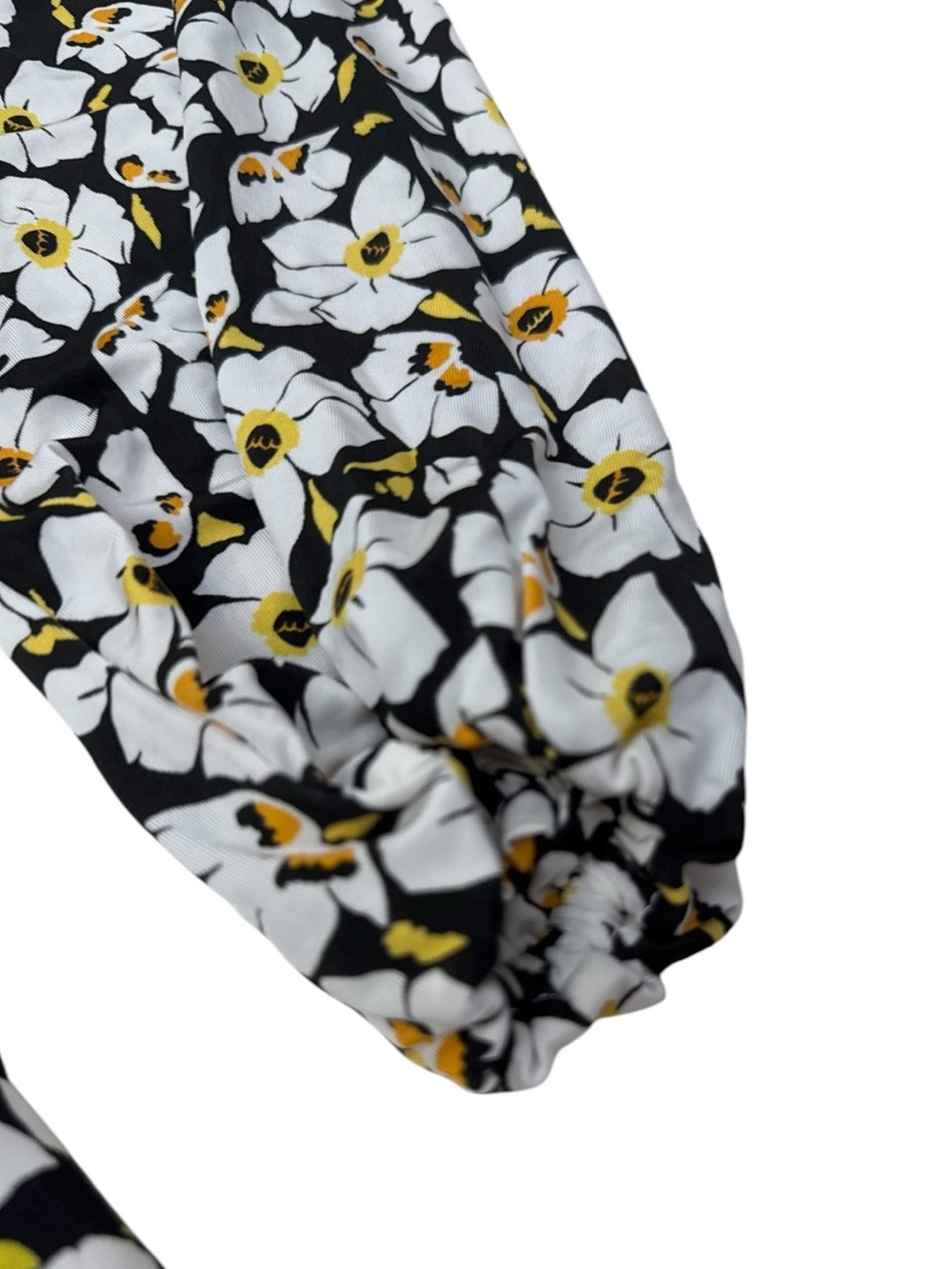 HALE BOB Daeja Floral Jersey Dress XS Black White Mini Boho Luxe - Picture 6 of 12
